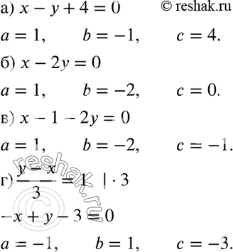    , b     ( + by +  = 0)   :)  -  + 4 = 0;	) x - 2 = 0;	)  - 1 - 2 = 0;) (y-x)/3 =...