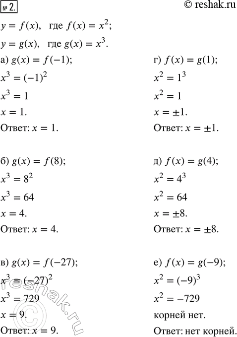  2.   1, 2    = f(),  f() = ^2,   = g(),  g(x) = ^3. :) g(x) = f(-1);    ) f(x) = g(1);) g(x) = f(8);     )...