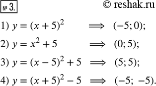  3.          :1)  = ( + 5)^2          (___;___)2)  = x^2 + 5            (___;___)3)  = ( - 5)^2 + 5     ...
