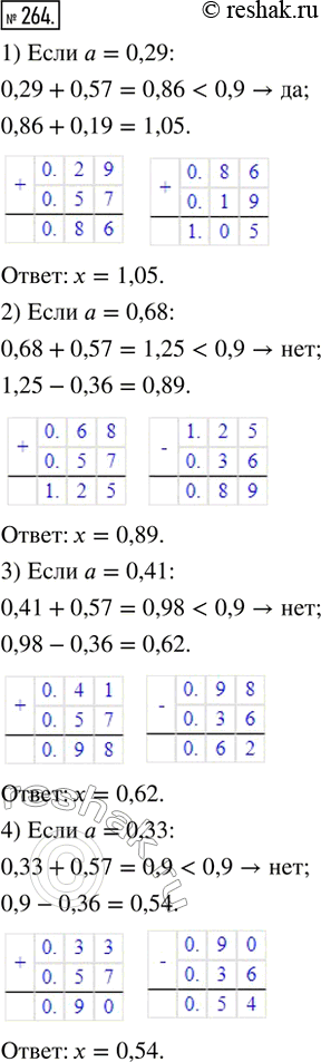  264.    (. 117)  x, :1)  = 0,29;   2)  = 0,68;3)  = 0,41;   4)  =...