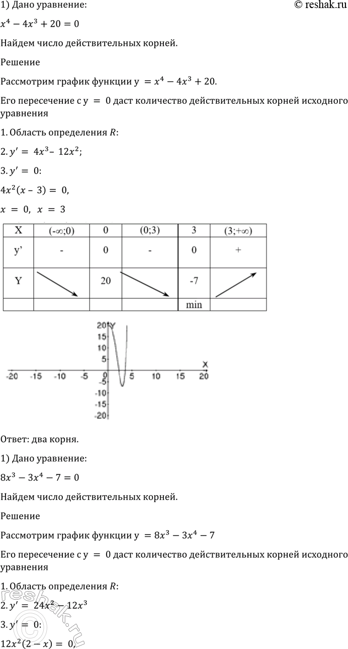 ����������� 934 ����� ����� �������������� ������ ���������: 1) �4 - 4�3 + 20 = 0;	2) 8�3 - 3�4 - 7 =...