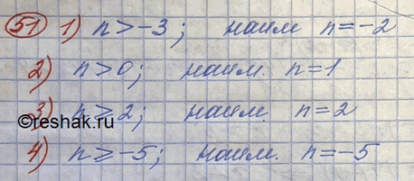     n,  :1) n > -3;	2) n > 0;	3) n >= 2;	4) n >=...