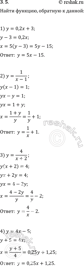  3.5.  ,   :1) y=0,2x+3;   2) y=1/(x-1);   3) y=4/(x+2);   4)...