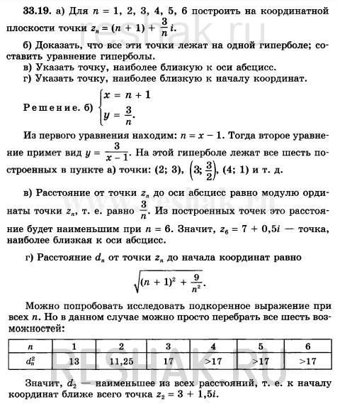 Изображение Упр.33.19 Мордковича 10 класс профильный уровень (Алгебра)