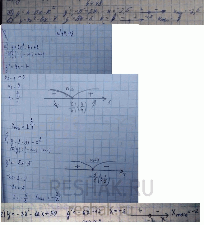 Найдите точки экстремума и определите их характер y x3 3x2 9x 2