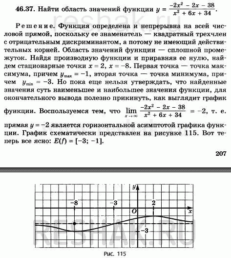 Изображение Упр.46.37 Мордковича 10 класс профильный уровень (Алгебра)