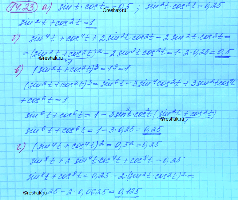 Изображение Упр.14.23 Мордковича 10 класс профильный уровень (Алгебра)