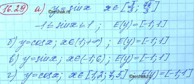 Изображение Упр.16.29 Мордковича 10 класс профильный уровень (Алгебра)