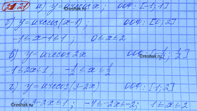 Изображение Упр.21.21 Мордковича 10 класс профильный уровень (Алгебра)