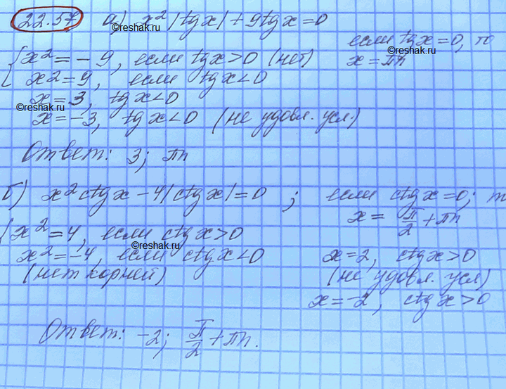 Изображение Упр.22.57 Мордковича 10 класс профильный уровень (Алгебра)