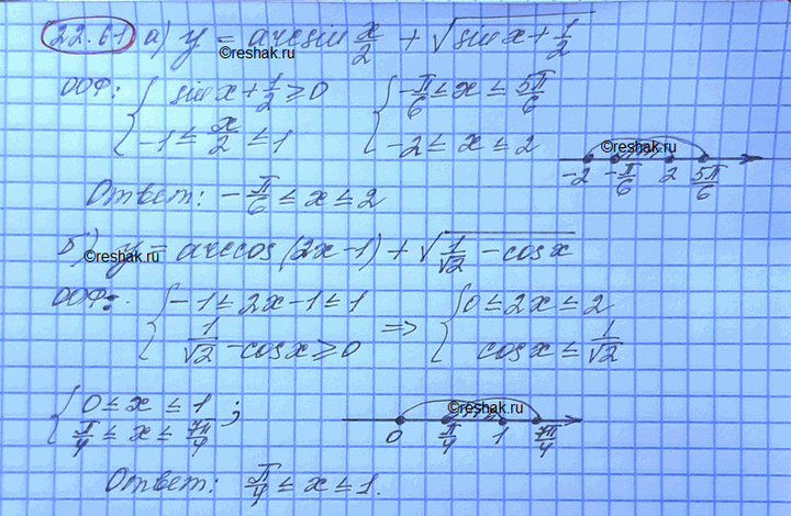 Изображение Упр.22.61 Мордковича 10 класс профильный уровень (Алгебра)