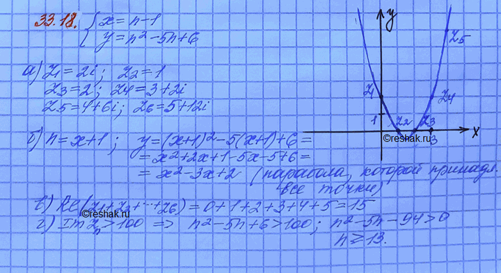 Изображение Упр.33.18 Мордковича 10 класс профильный уровень (Алгебра)