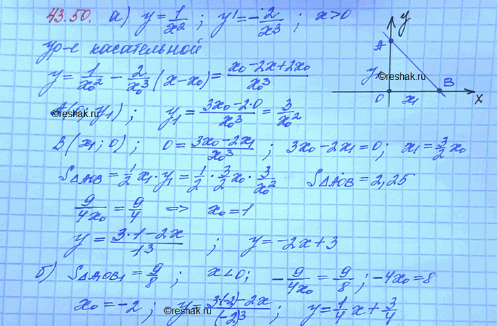 Изображение Упр.43.50 Мордковича 10 класс профильный уровень (Алгебра)