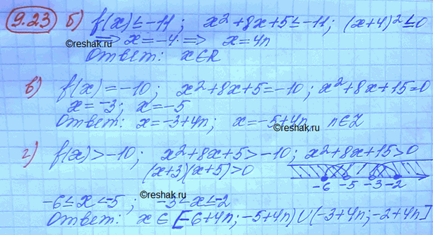 Изображение Упр.9.23 Мордковича 10 класс профильный уровень (Алгебра)