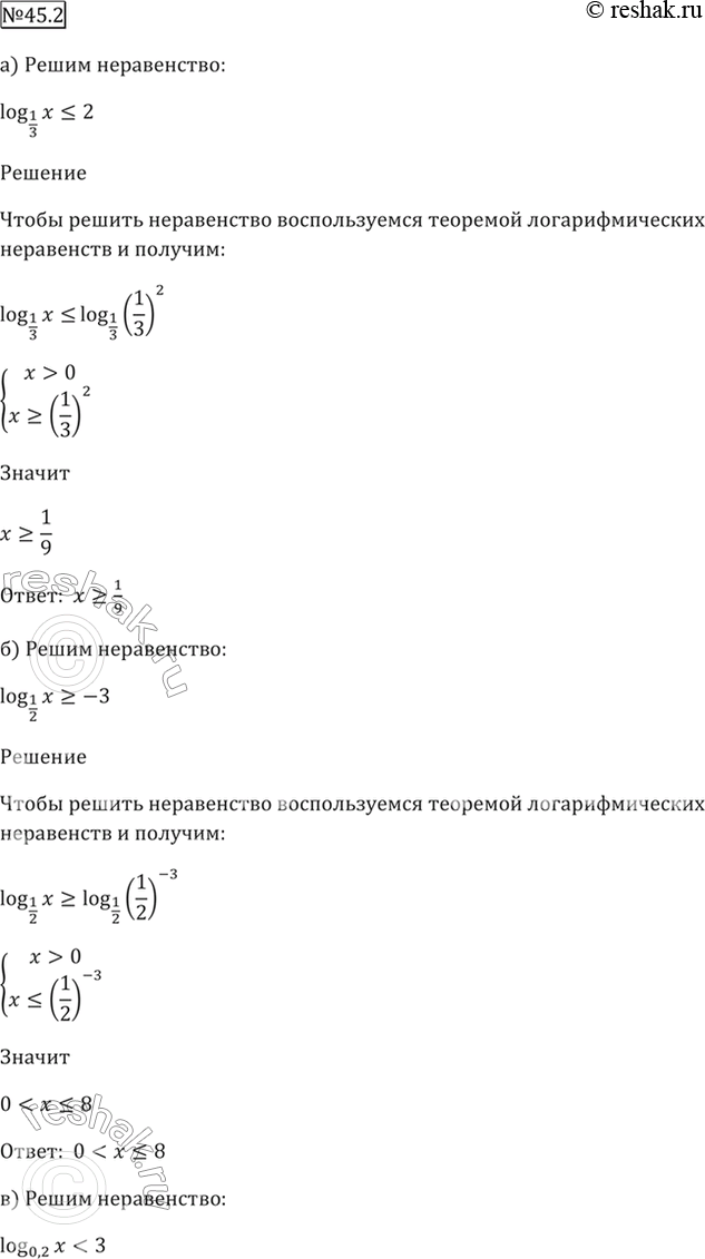 Решено)Упр.45.2 ГДЗ Мордкович 10-11 класс