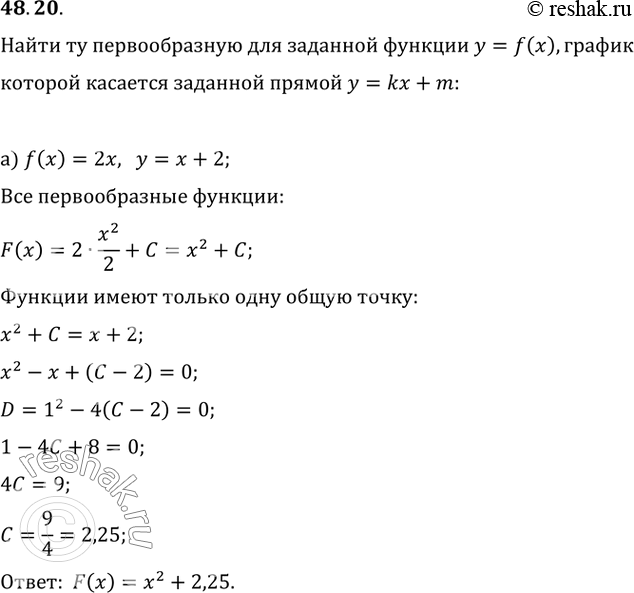  48.20        = f(x),       = kx + m:a) f(x) = 2,  =  + 2; ) f(x) = x^3,  =  +...