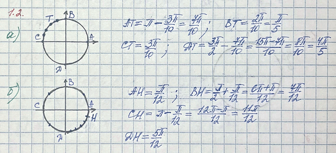 Изображение Упр.1.2 ГДЗ Мордкович Семенов 10 класс