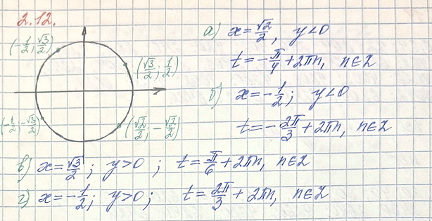 Изображение Упр.2.12 ГДЗ Мордкович Семенов 10 класс