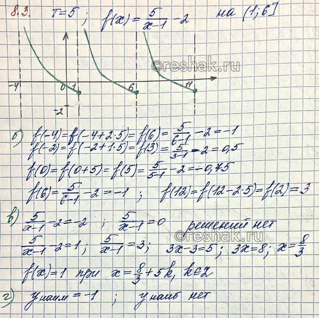Изображение Упр.8.3 ГДЗ Мордкович Семенов 10 класс