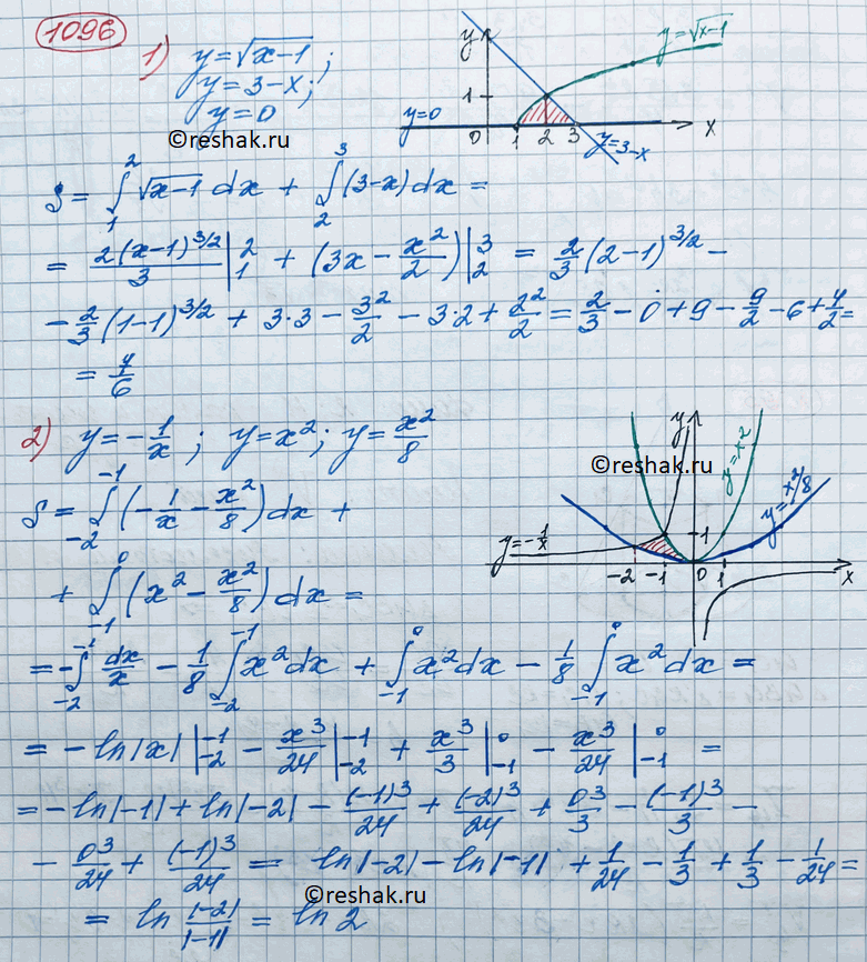    ,    (10961100).1096. 1)  =  x-1,  = 3-,  = 0;2) y = -1/x, y = 2, y = x2/8....