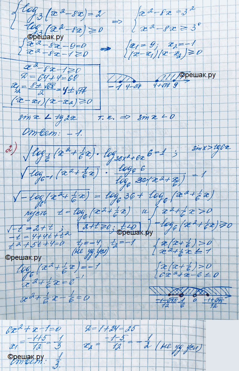 Решено)Упр.858 ГДЗ Колягин Ткачёва 11 класс по алгебре