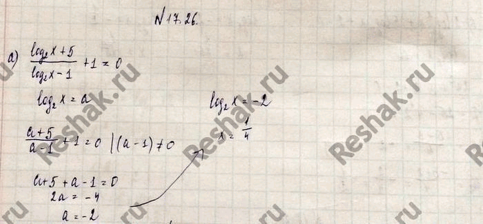  17.26 ) ((log2(x)+5)/(log2(x)-1)) + 1=0;)((7log3(x)-15)/(5log3(x)+3))+1=0;)((9log 0,5(x)+14)/(3-2log...