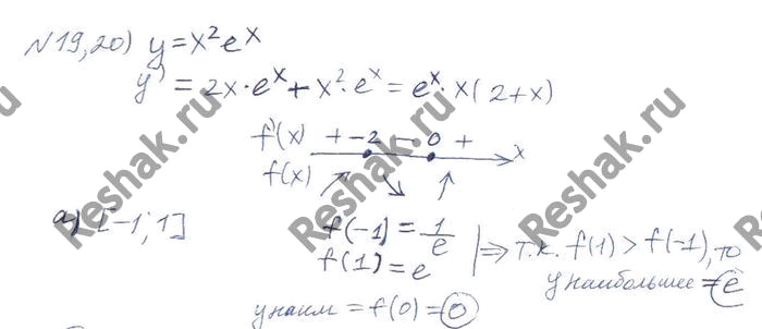 ����������� 9.20. ������� ���������� � ���������� �������� ������� � = �2e� �� �������� �������:�)	[-1; 1];�) [-3; 1];�) [-3; -1];�) [1;...