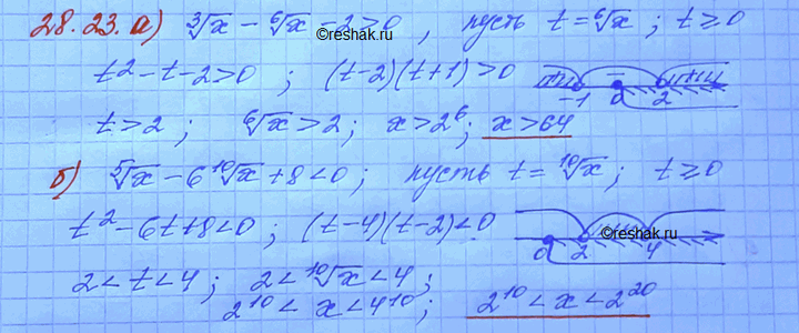  28.23 ) 3  x -  6  x  - 2>0;) 5  x  - 6  10  x  +...