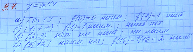  9.7.        = 1/4 :)   [0; 1];	)		 (2; 3);)   [1; +);	)		 (5;...