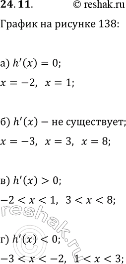  24.11.   138     y=h(x).   ,  :) h'(x)=0;   ) h'(x)>0;) h'(x)   ;   )...