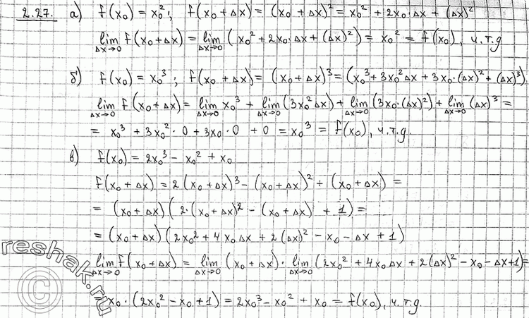  2.27 ,     0  R  :)  = 2;	)  = x3;	)  = 2x3 - 2 +...