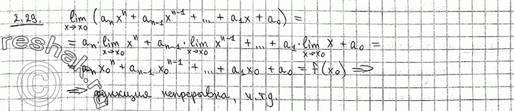  2.29 ,   f(x) = nxn + n-1x^(n-1) + ... + 1 + 0     0 ...
