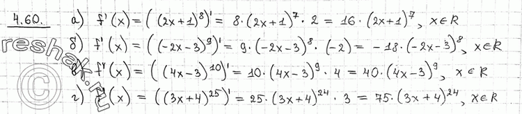  4.60 )	f(x) =	(2x + 1)8:		) f(x)	= (-2x - 3)9;) f(x) = (4x - 3)16;		) f(x)	= (3x +...