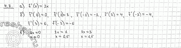  4.7   f(x) = 2.)        R.)       = 0;  = 1;  = -1;  = 2;  = -2;  = 3;...