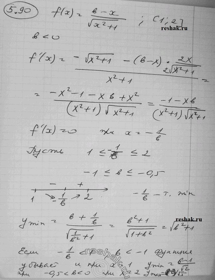  5.90*     b     f(x) = (b-x)/ (x2+1)   [1;...