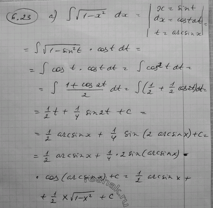  6.23* )   (1-x2)dx; )   (4-x2)dx; )   (1-4x2)dx; )   (1-9x2)dx....