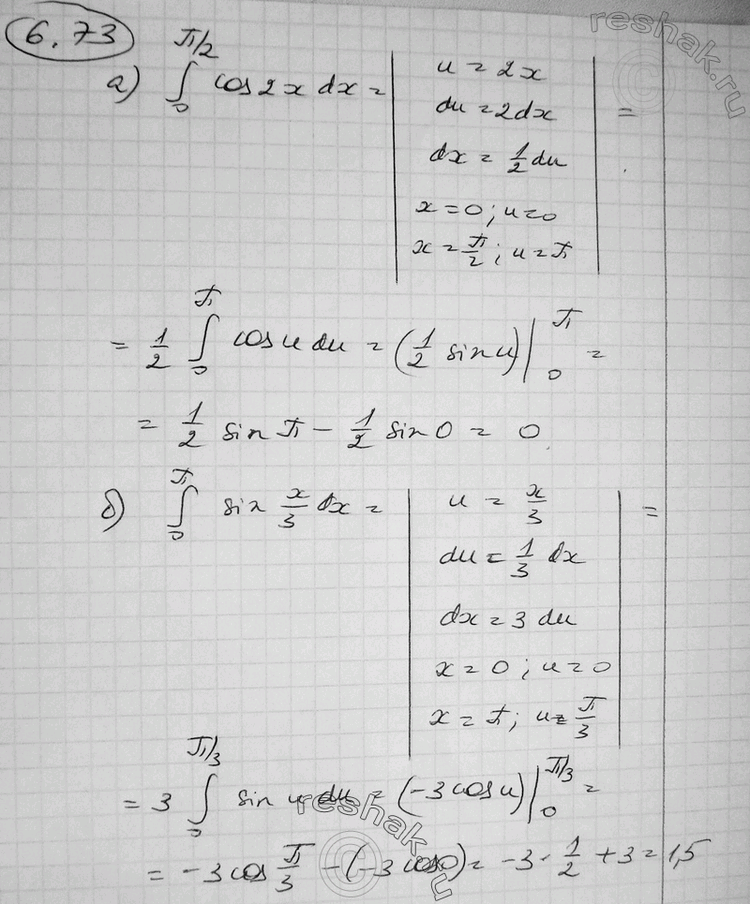 6.73   ,   :)  (0;/2) cos2x dx; )  (0;) sinx/3 dx; )  (-1;1)  (1-x2) dx;...