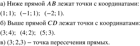 Изображение На рисунке 70 изображены прямые АВ и CD — графики двух линейных функций. Найдите:  а)...