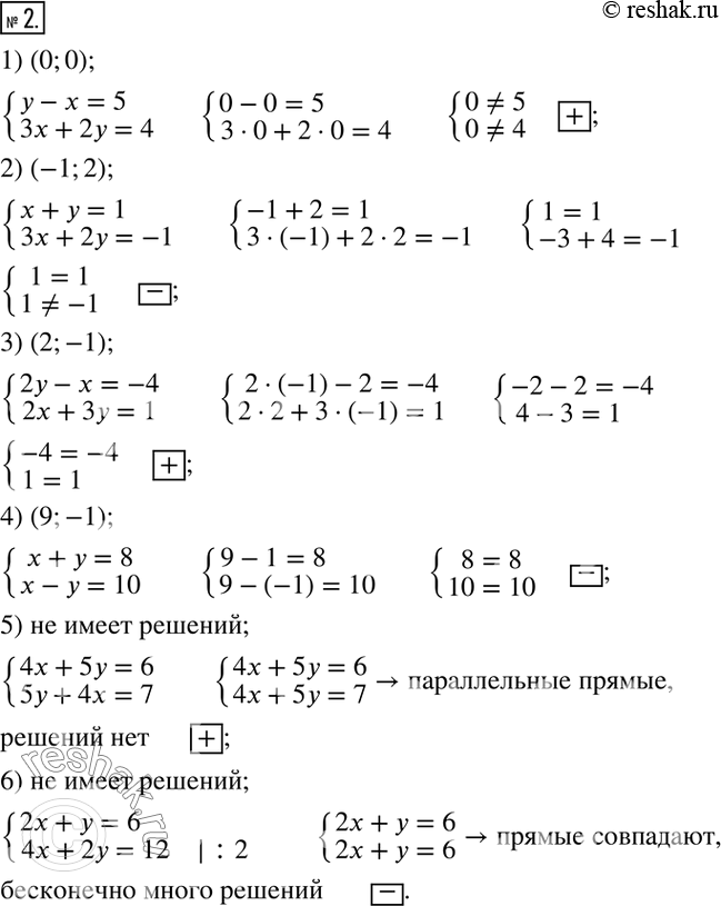  2.       +,   ,   -,   :1)   (0;0)     {(y-x=5;...