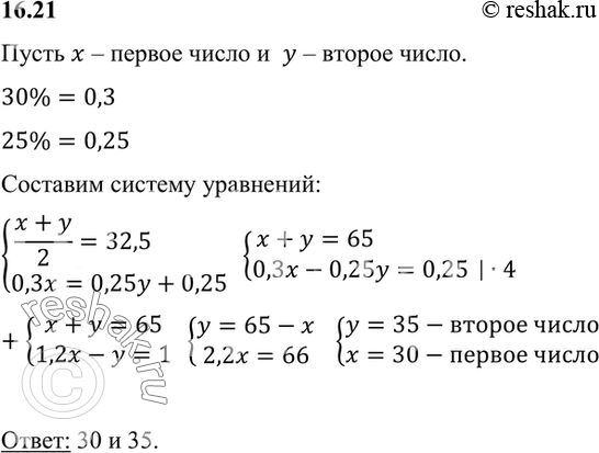 ����������� ������� �������������� ���� ����� ����� 32,5. ������� ��� �����, ���� ��������, ��� 30% ������ �� ��� �� 0,25 ������, ��� 25%...