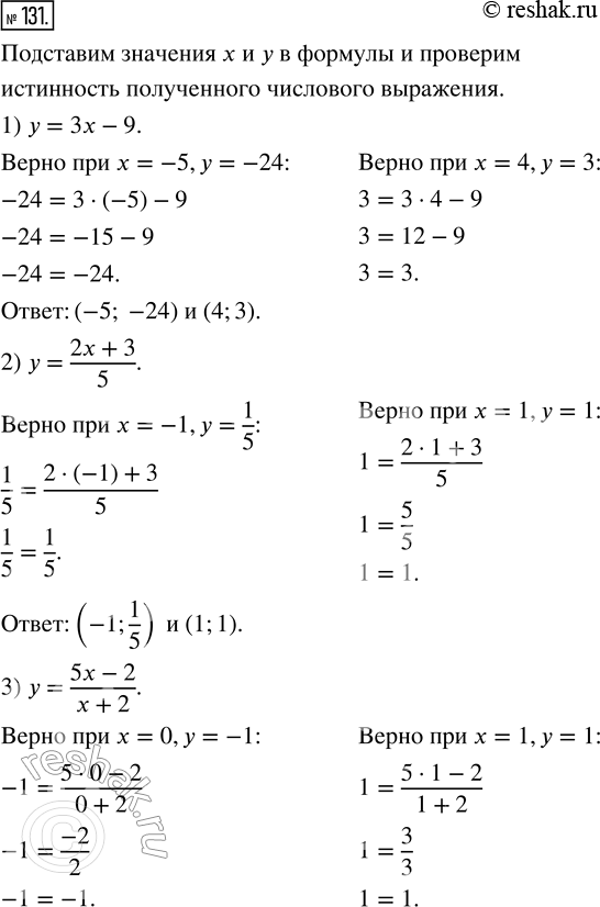  131.   ,   :       :1)  = 3 - 9;     3) y = (5x-2)/(x+2);2)  =...