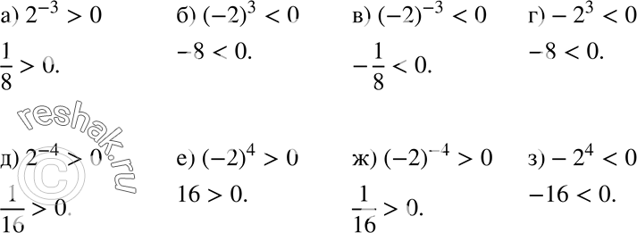  582.   :) 2^-3;) (-2)3;) (-2)^-3;) -2^3;) 2^-4;) (-2)4;) (-2)^-4;) -2^4....