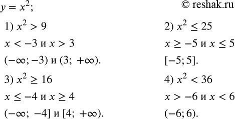  594.   x   y=x^2;1)  9;        2)   25; 3)   16;    4) ...