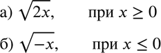 Изображение При каких значениях переменной х имеет смысл выражение:  а) корень 2х;   б) корень...