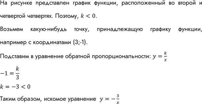 Изображение На рисунке 8 построен график одной из следующих функций:  1. y=-5/x  2. y=-3/x  3. y=3/x  4/ y=5/x  Укажите эту...
