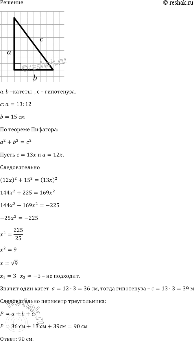 гдз катеты прямоугольного треугольника (100) фото