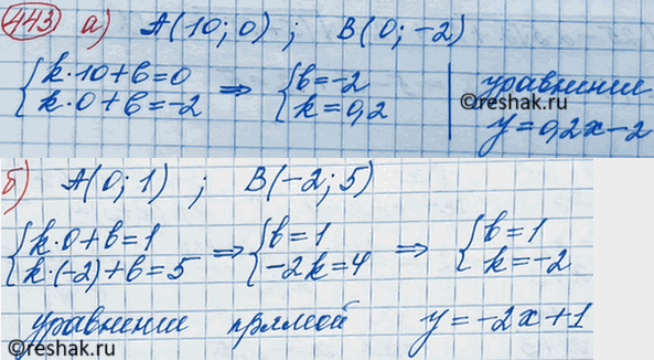 Изображение Напишите для каждой прямой, изображённой на рисунке 20, уравнение, графиком которого является эта...