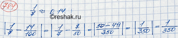 Изображение При выполнении вычислений дробь 1/7 заменили десятичной дробью 0,14. Какова абсолютная погрешность этого...