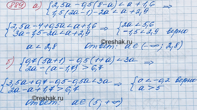 Изображение Упр.889 ГДЗ Макарычев Миндюк 8 класс