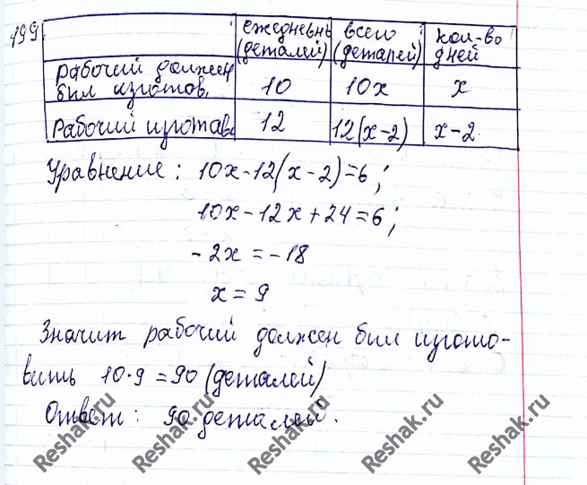 По плану токарю нужно изготовить 18 деталей за 6